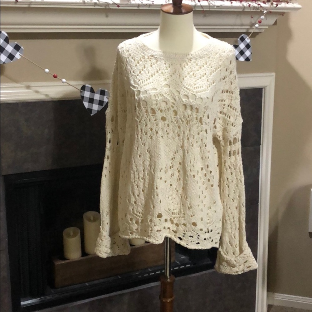 Ivory Free People Sweater